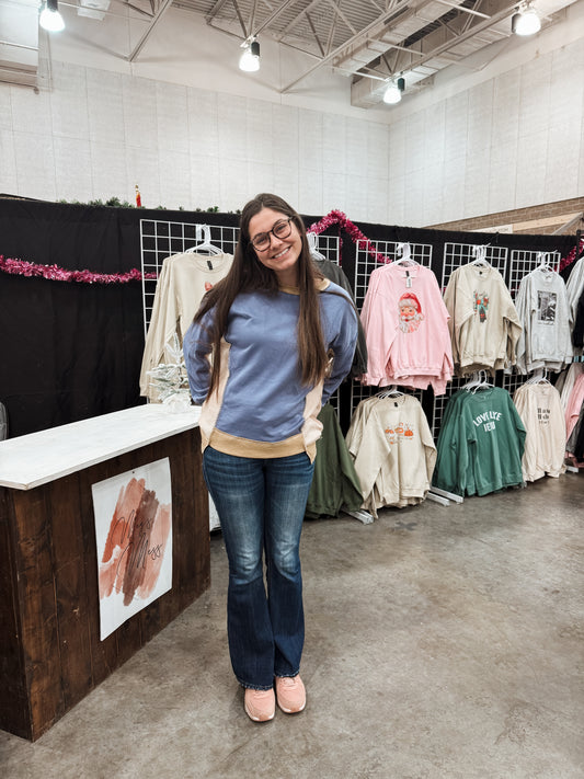 Waffle Knit Sweatshirt